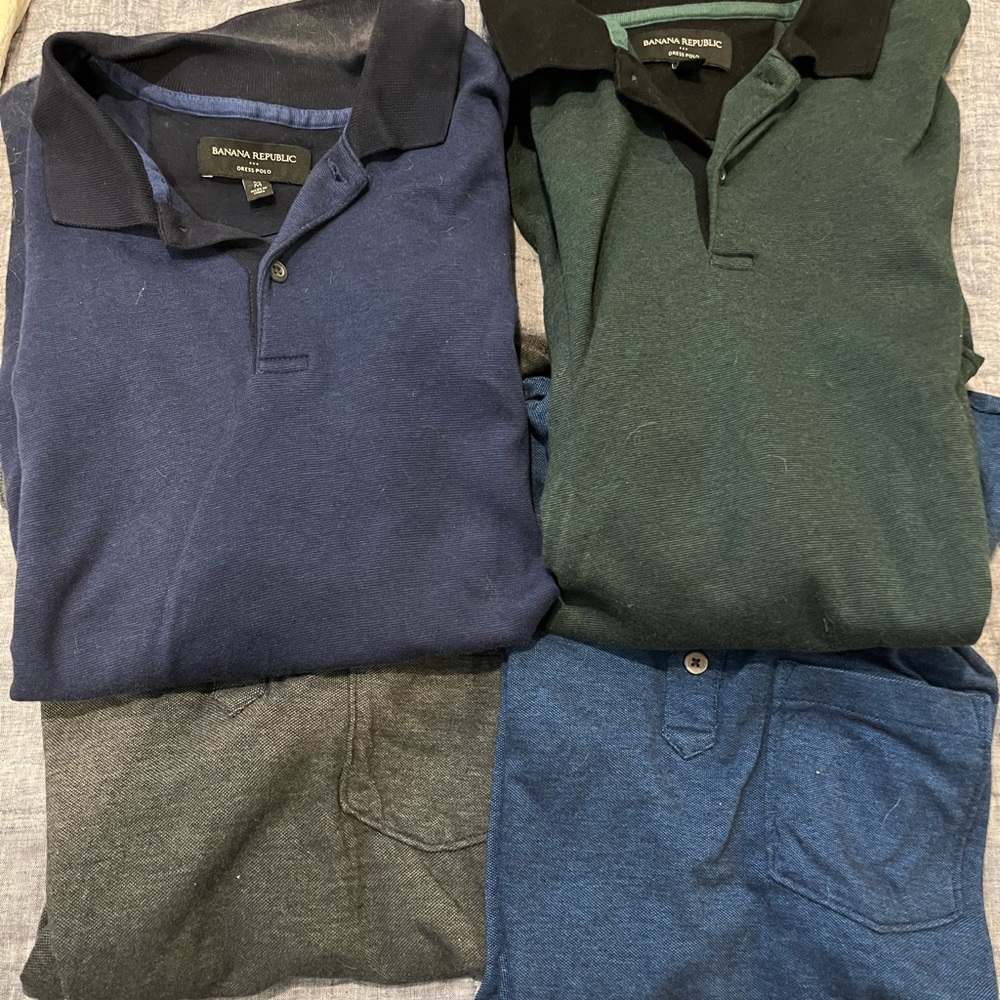 4 Banana Republic Polos